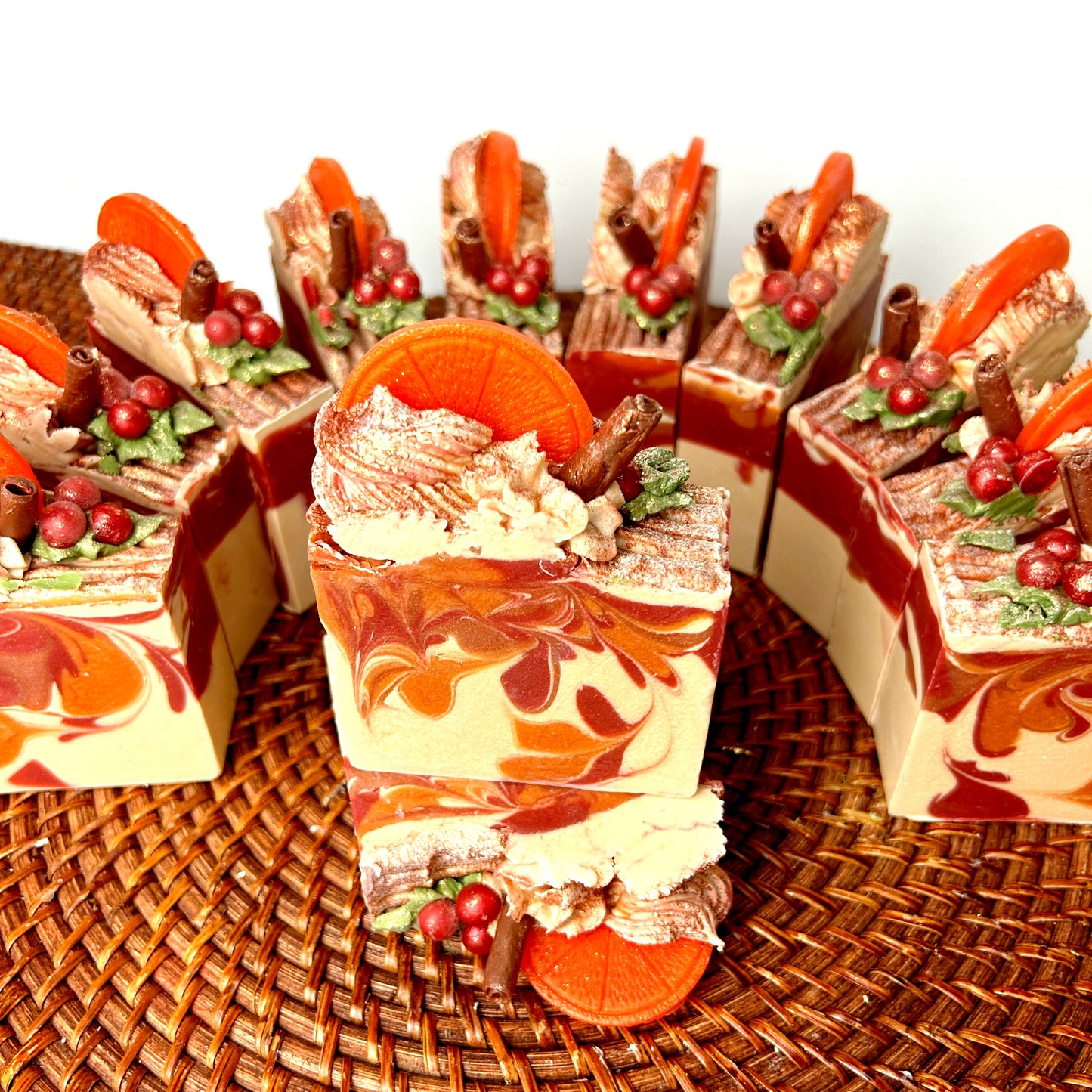 Spiced Cranberry Orange Fresh Raw Goat Milk Soap - Pre Order, Release Date Sept. 15th