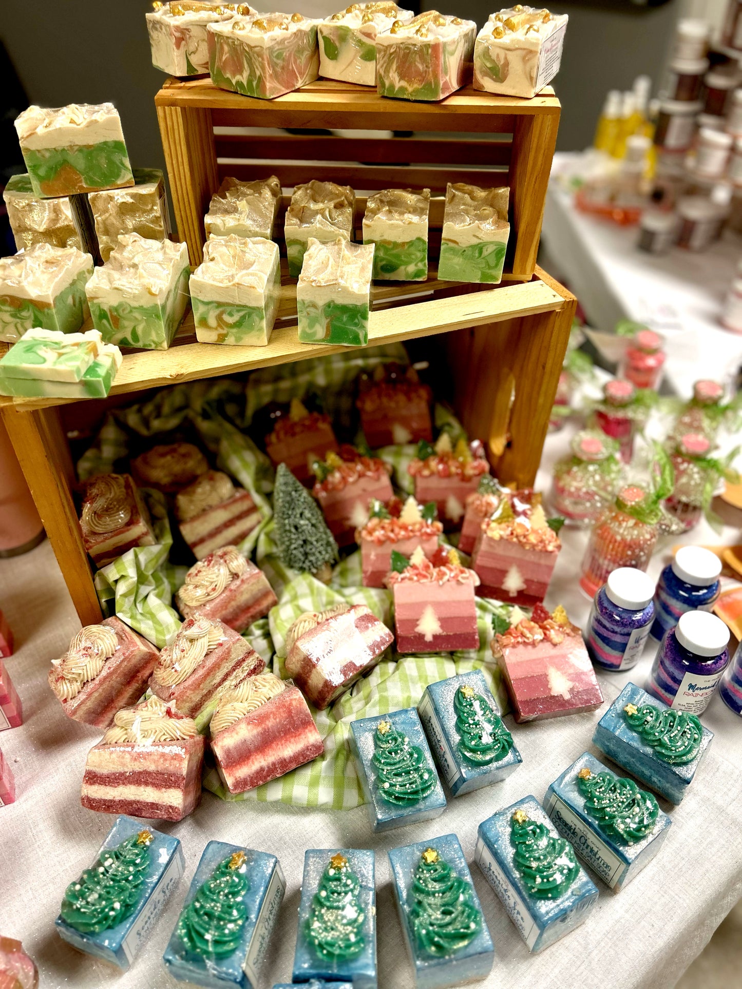 "Snowy Christmas Tree Farm" Fresh Raw Goat Milk Soap - Pre Order release Date 11/15/25