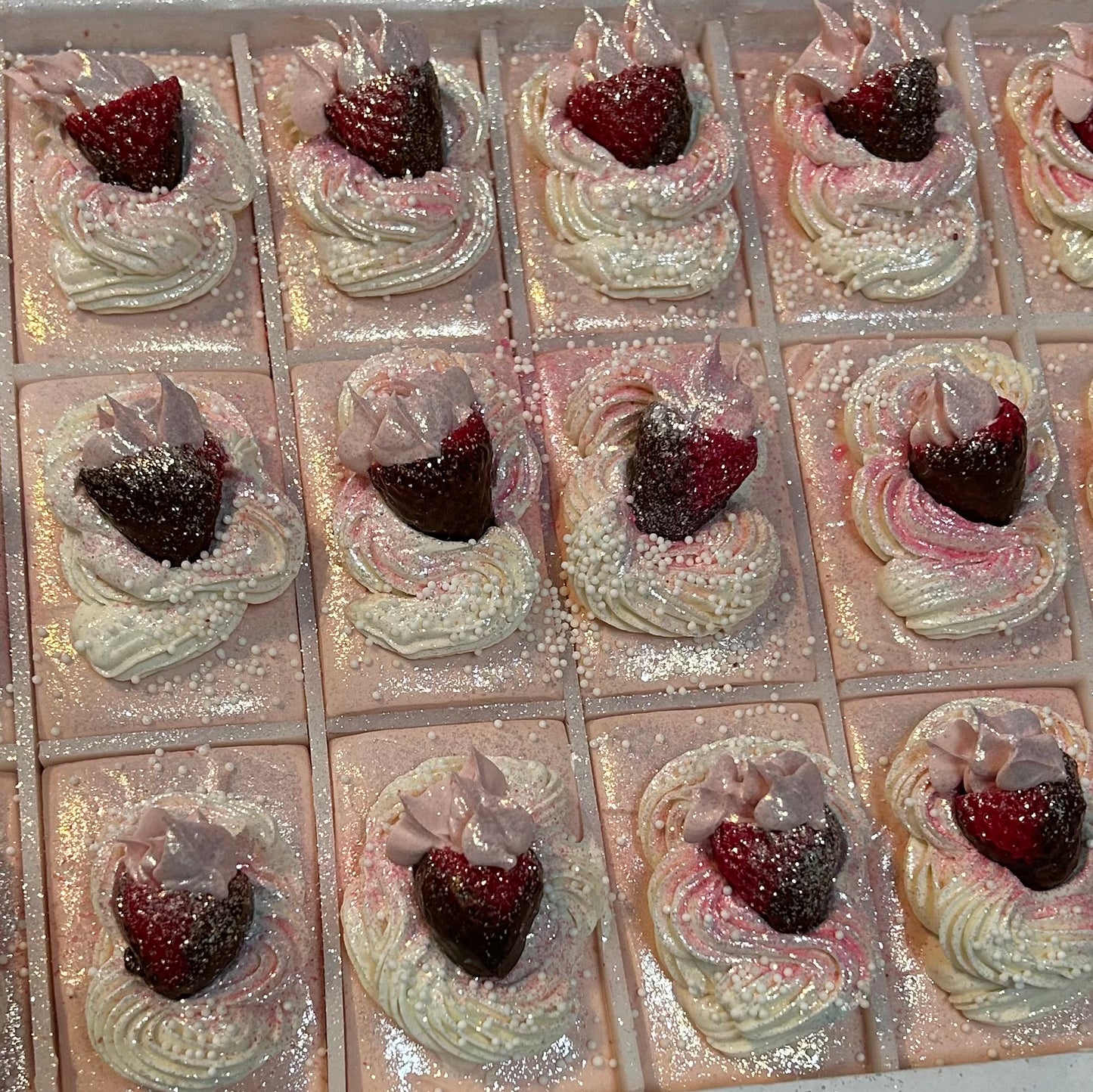 "Choclate Covered Strawberries" Colossal Coconut Milk Salt Soap