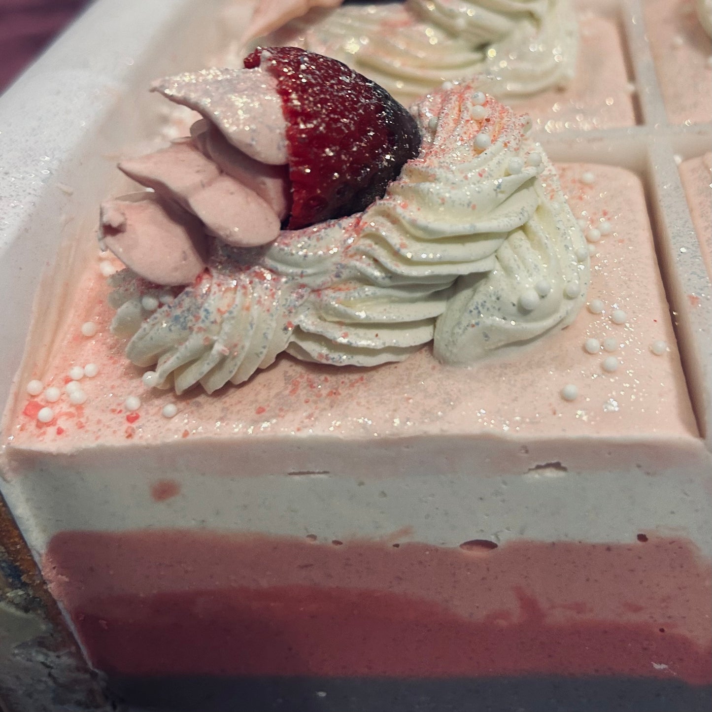 "Choclate Covered Strawberries" Colossal Coconut Milk Salt Soap
