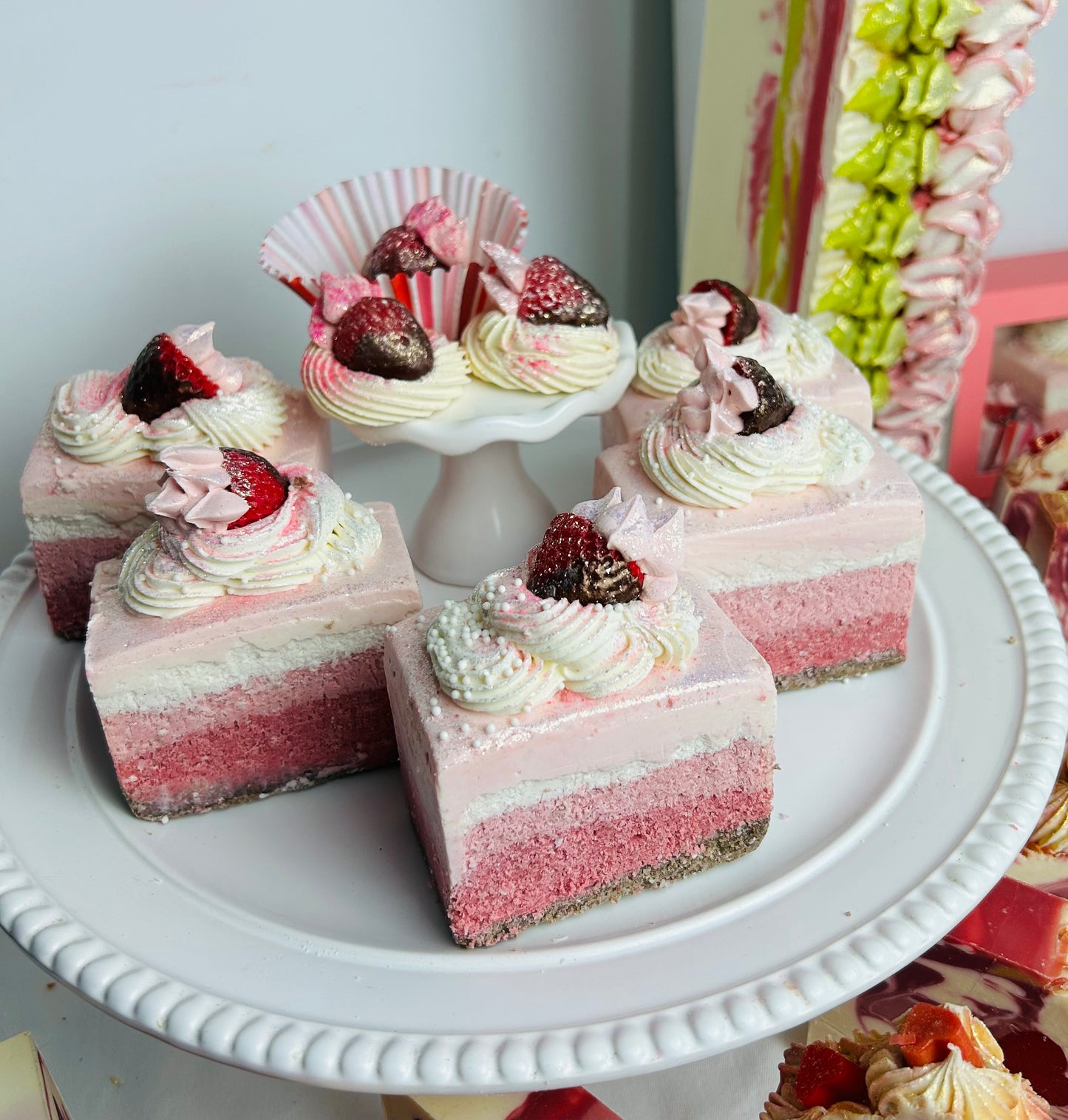 "Choclate Covered Strawberries" Colossal Coconut Milk Salt Soap