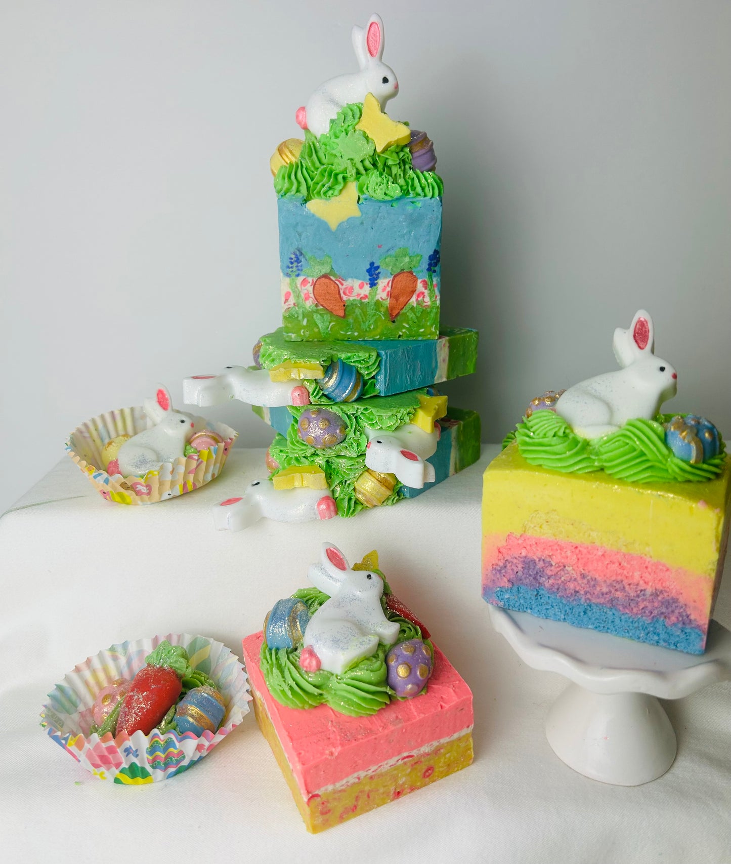 Easter "Cotton Patch" Raw Goat Milk Soap - Hello Spring