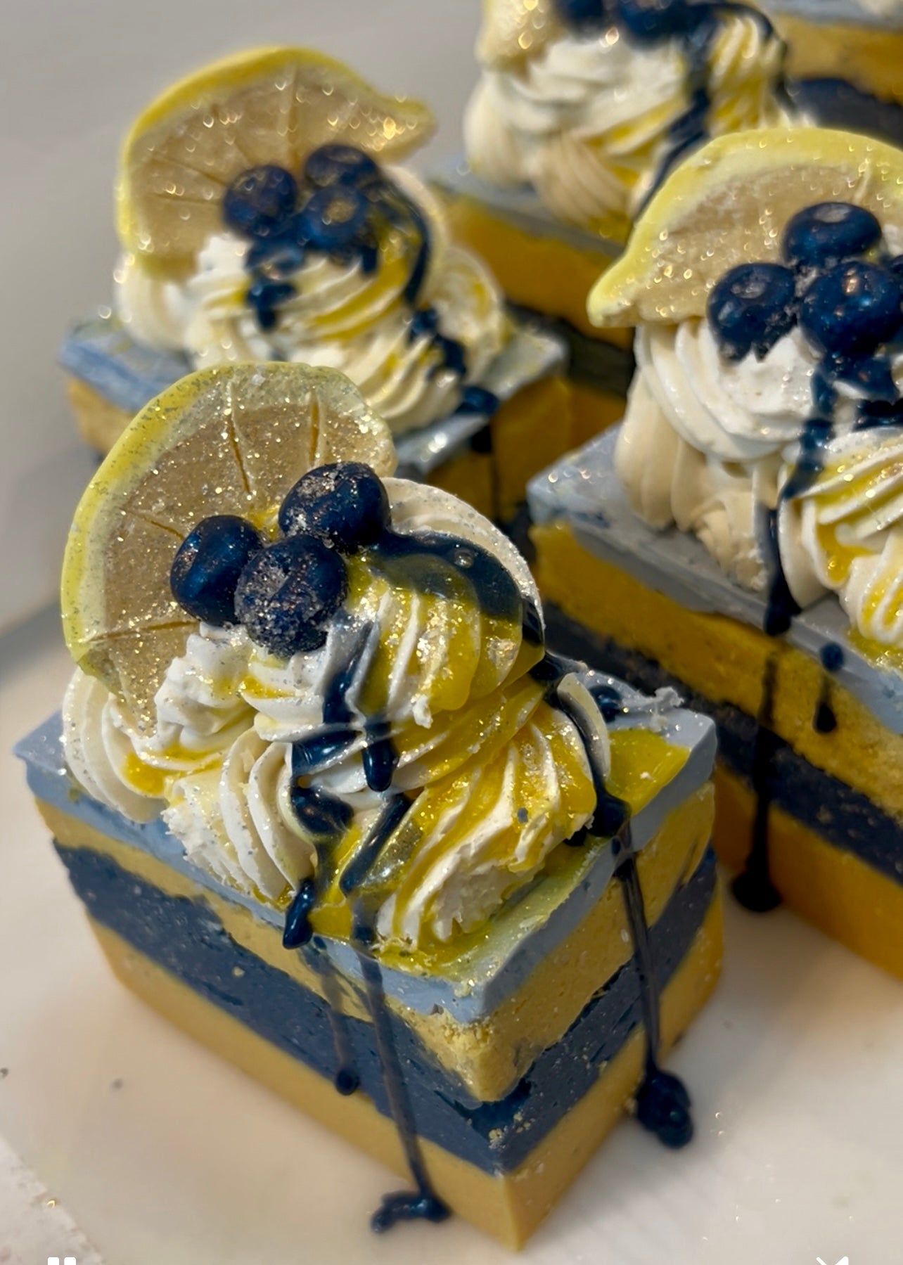 Lemon Poundcake & Blueberry Jam Vegan Coconut Milk Salt Soap