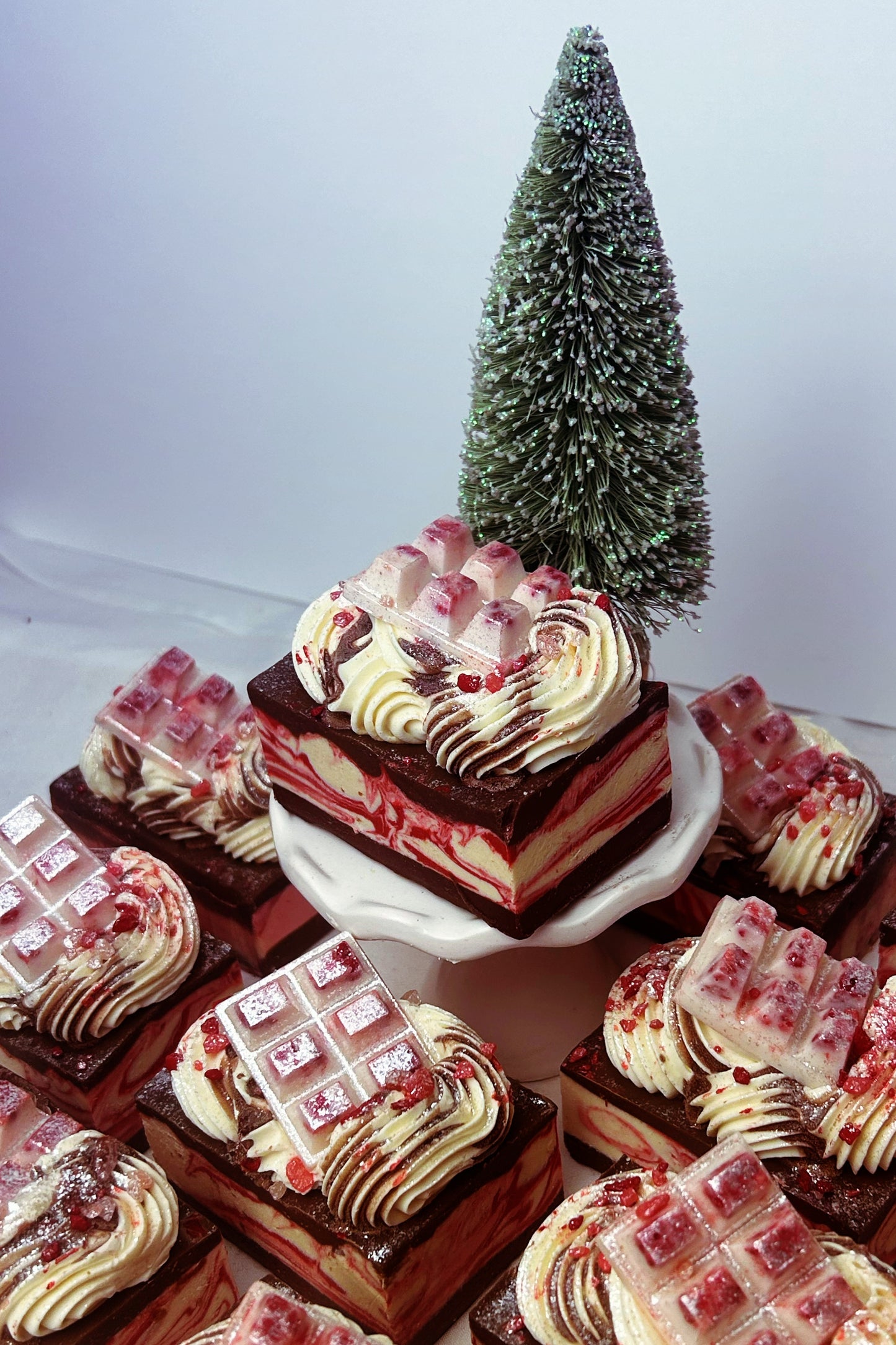 "Peppermint Fudge Pot de Creme" Fresh Raw Goat & Coconut Milk Soap - Pre Order - Release Date 11/16