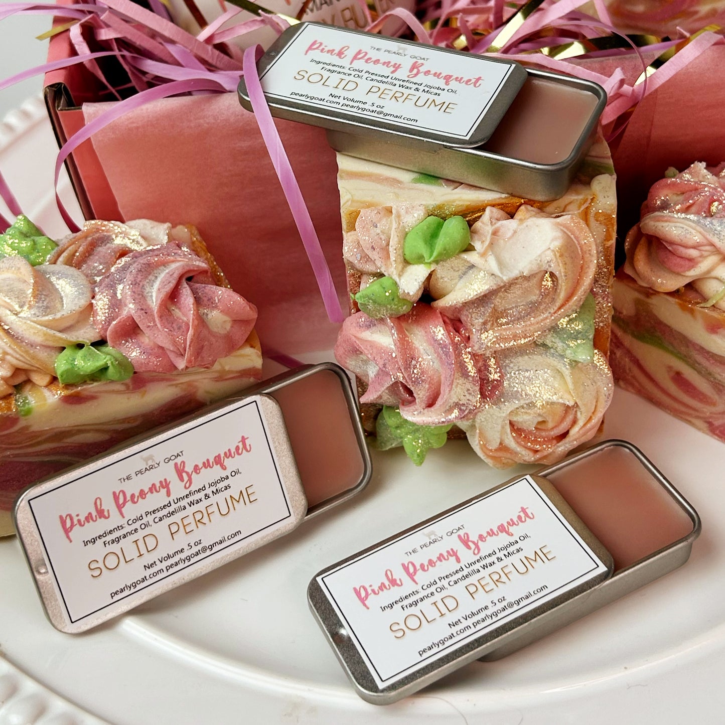 Solid Perfume - New Square Glass Jar with a Black Child Proof Cap