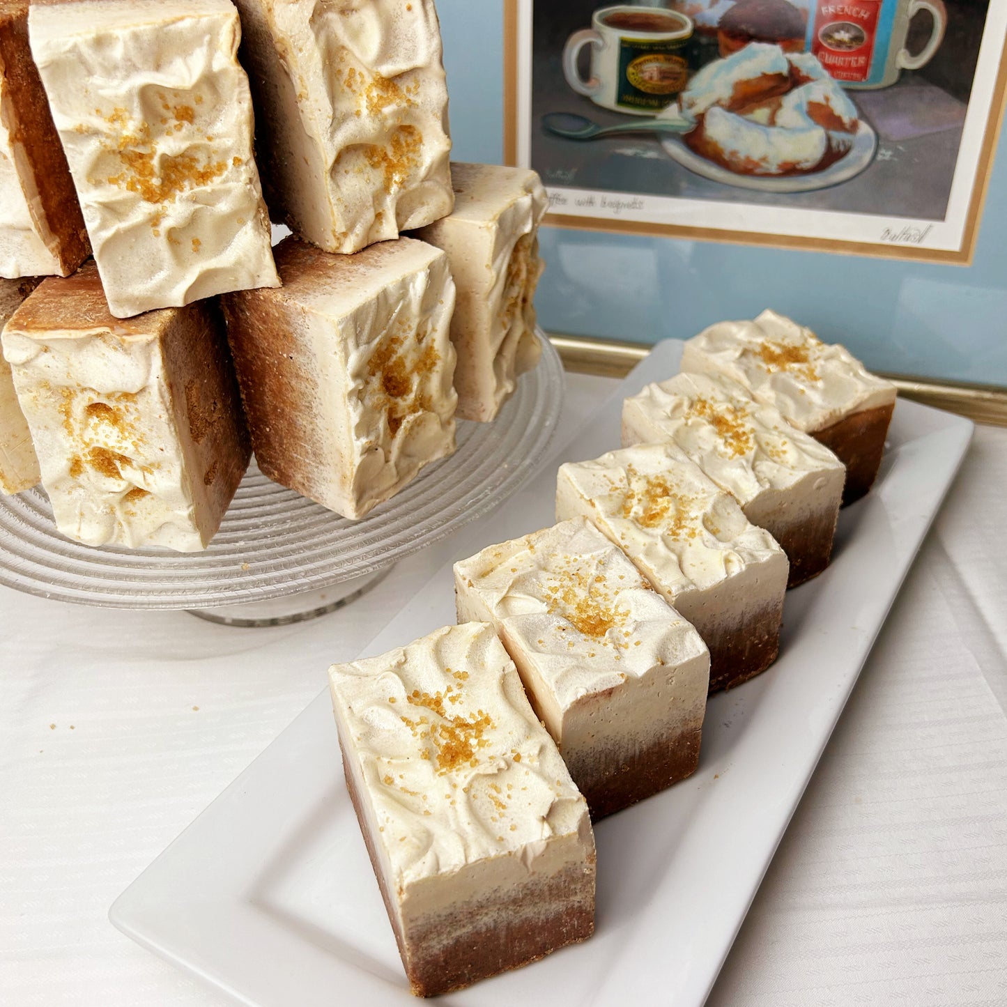 "Cafe au Lait" Espresso & Coffee Shop Vegan Coconut Milk Salt Soap - Holiday