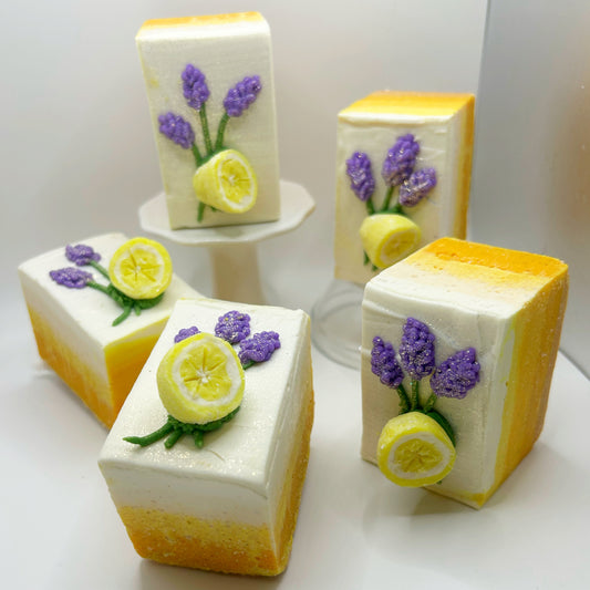 Lemon Lavender Vegan Coconut Milk Salt Soap