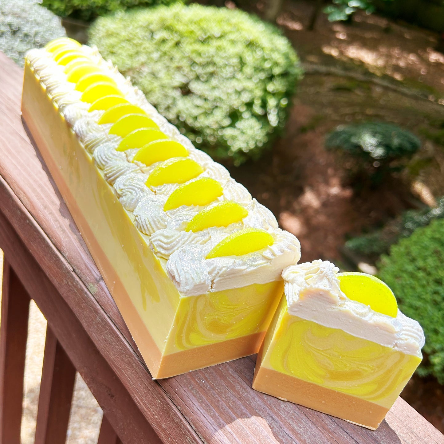 Lemon Bar "Lilly "Locally Sourced Fresh Raw Goat Milk Soap