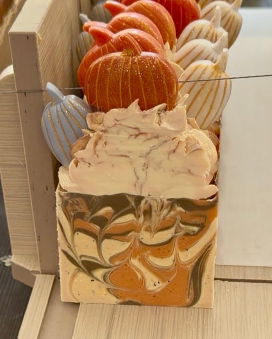 "Pumpkin Spice Late'" Espresso & Coffee Shop Fresh Raw Goat Milk Soap Pre Order Release Date 10/11/26