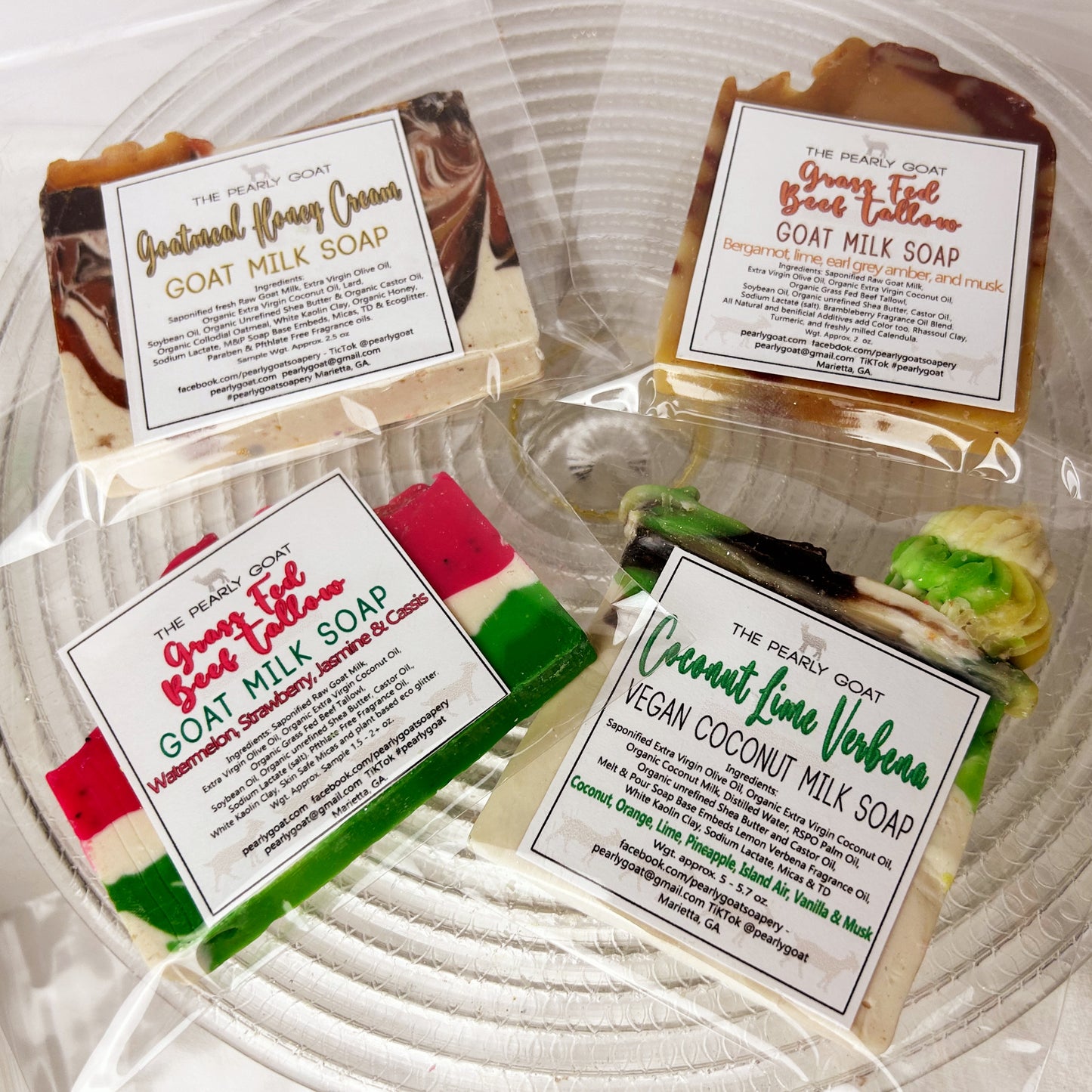 Sample Pack - Compare Goat Milk Soap Made with (Tallow/Lard/Palm) all with the same recipe