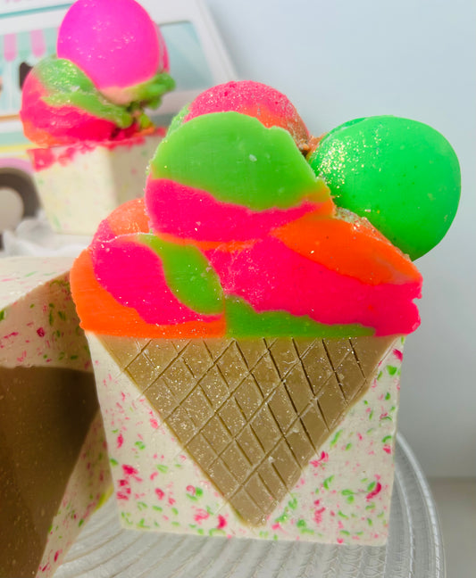 Rainbow Sherbert - Vegan Coconut Milk Whimsical Soap - Release Date 9/10