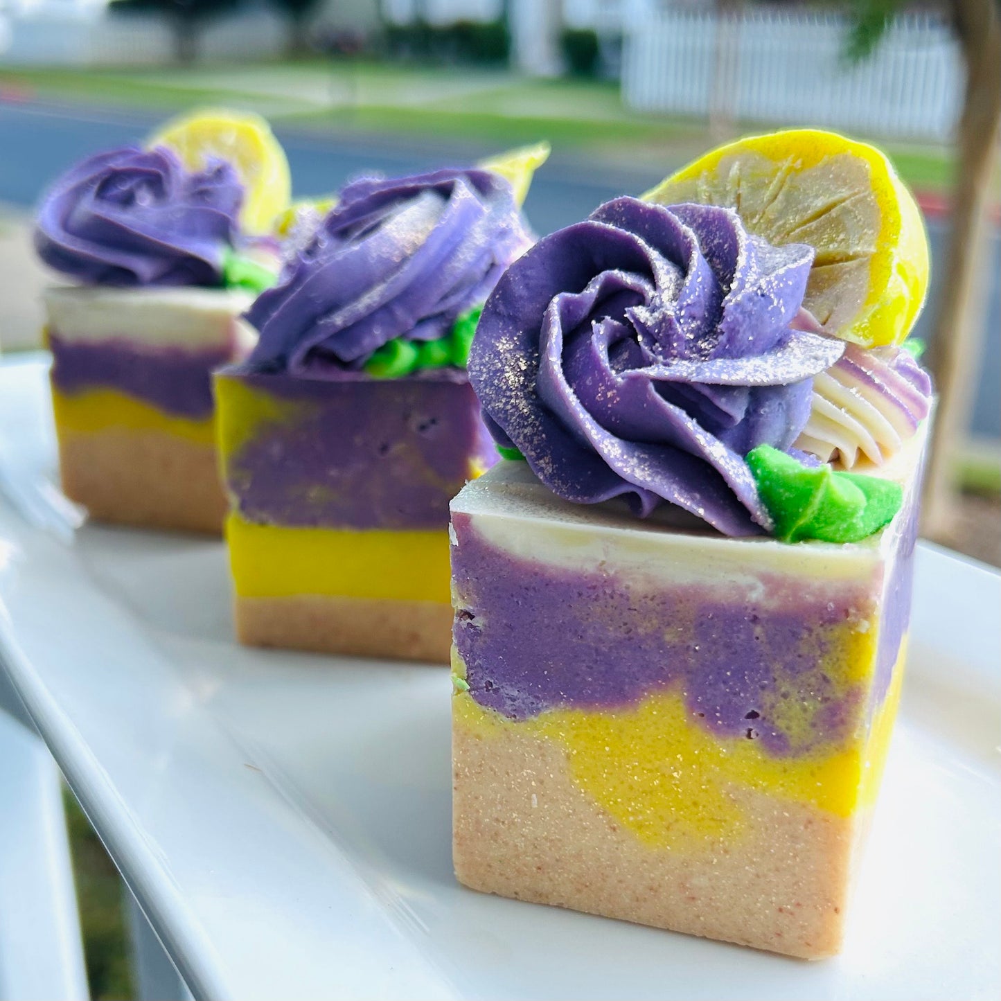Rustic Lavender & Lemon Vegan Coconut Milk Salt Soap - Pre Order Release Date 10/12/25