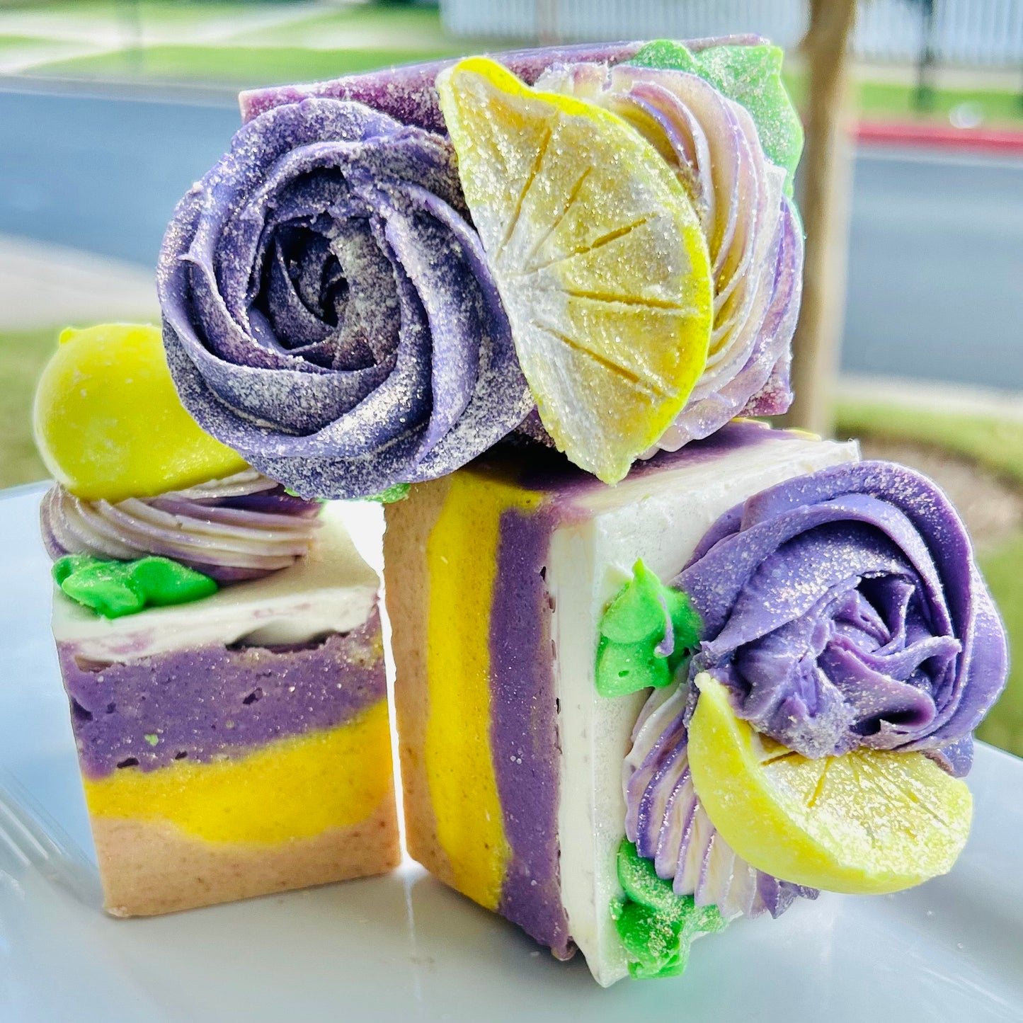 Rustic Lavender & Lemon Vegan Coconut Milk Salt Soap - Pre Order Release Date 10/12/25