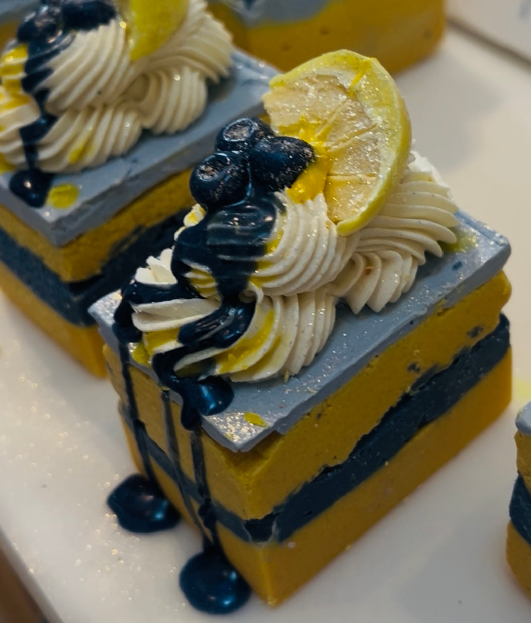 Lemon Poundcake & Blueberry Jam Vegan Coconut Milk Salt Soap