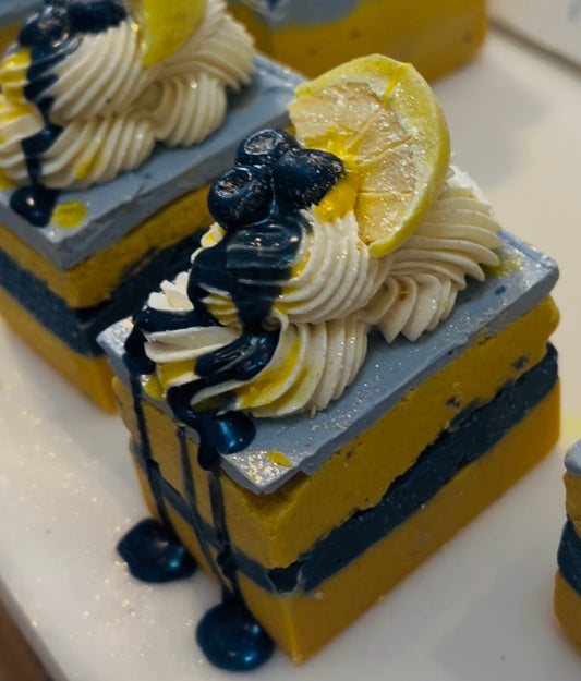 Lemon Poundcake & Blueberry Jam Vegan Coconut Milk Salt Soap