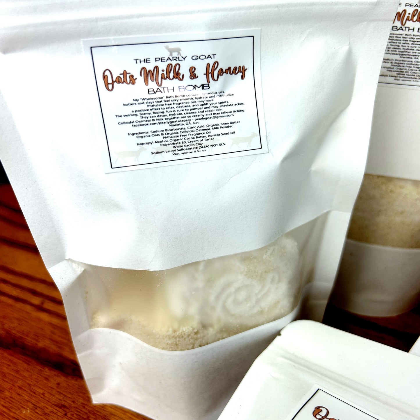 Oatmeal Goat Milk & Honey Butter Bombs "Luxurious Goat Milk, fizzing Foaming Soak.