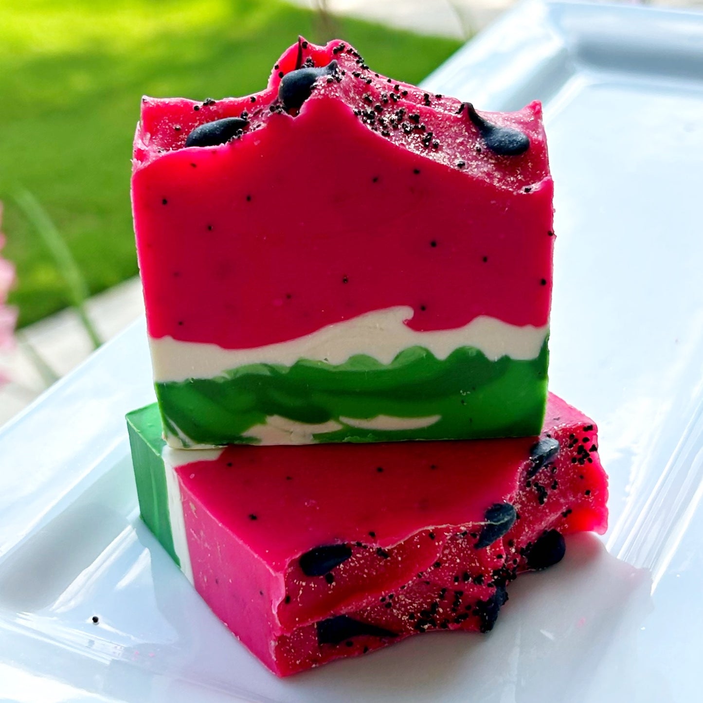 Pink Watermelon Raw Goat Milk Soap (Organic Grass Fed Beef Tallow)