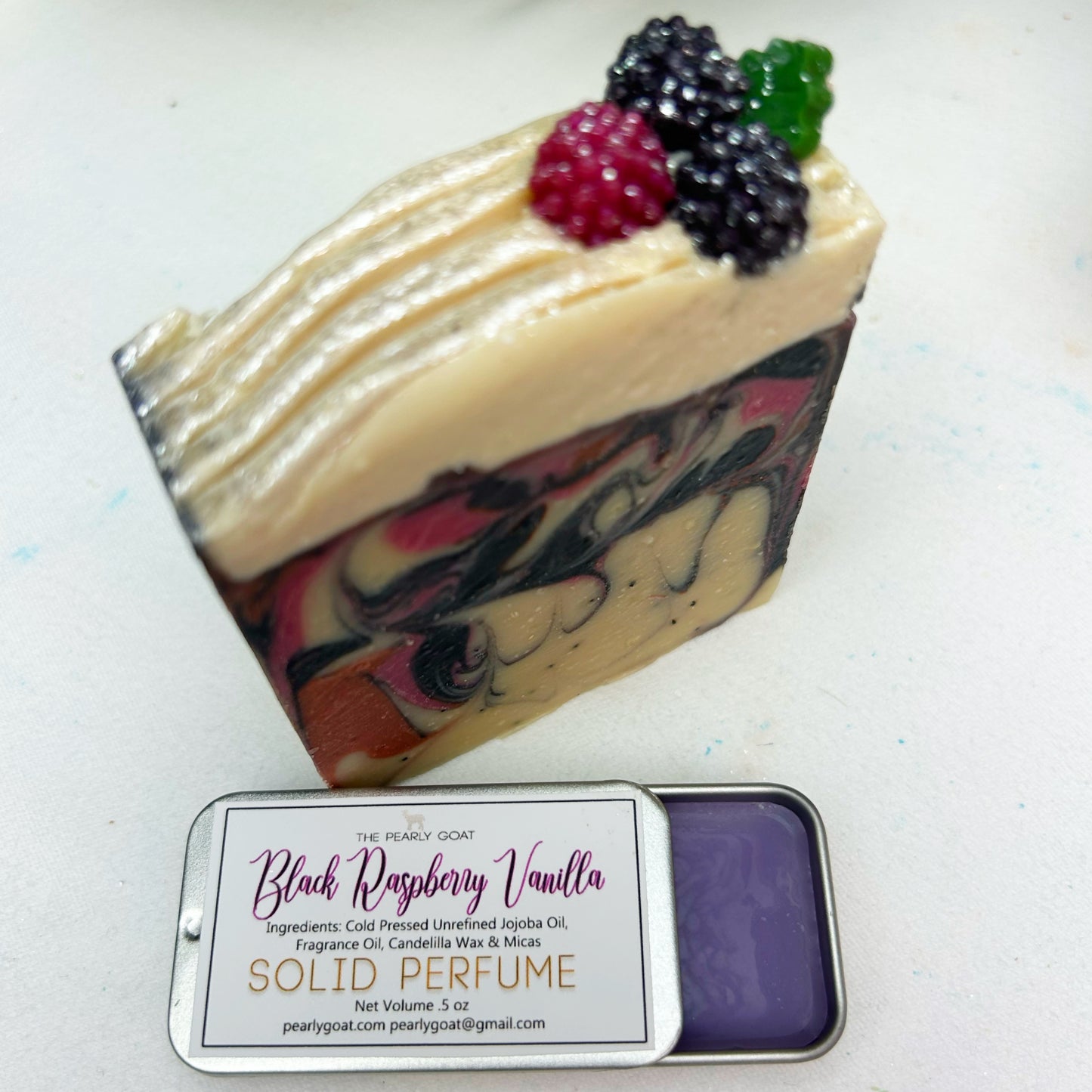 Solid Perfume -New Square Glass Jar with a Black Child Proof Cap