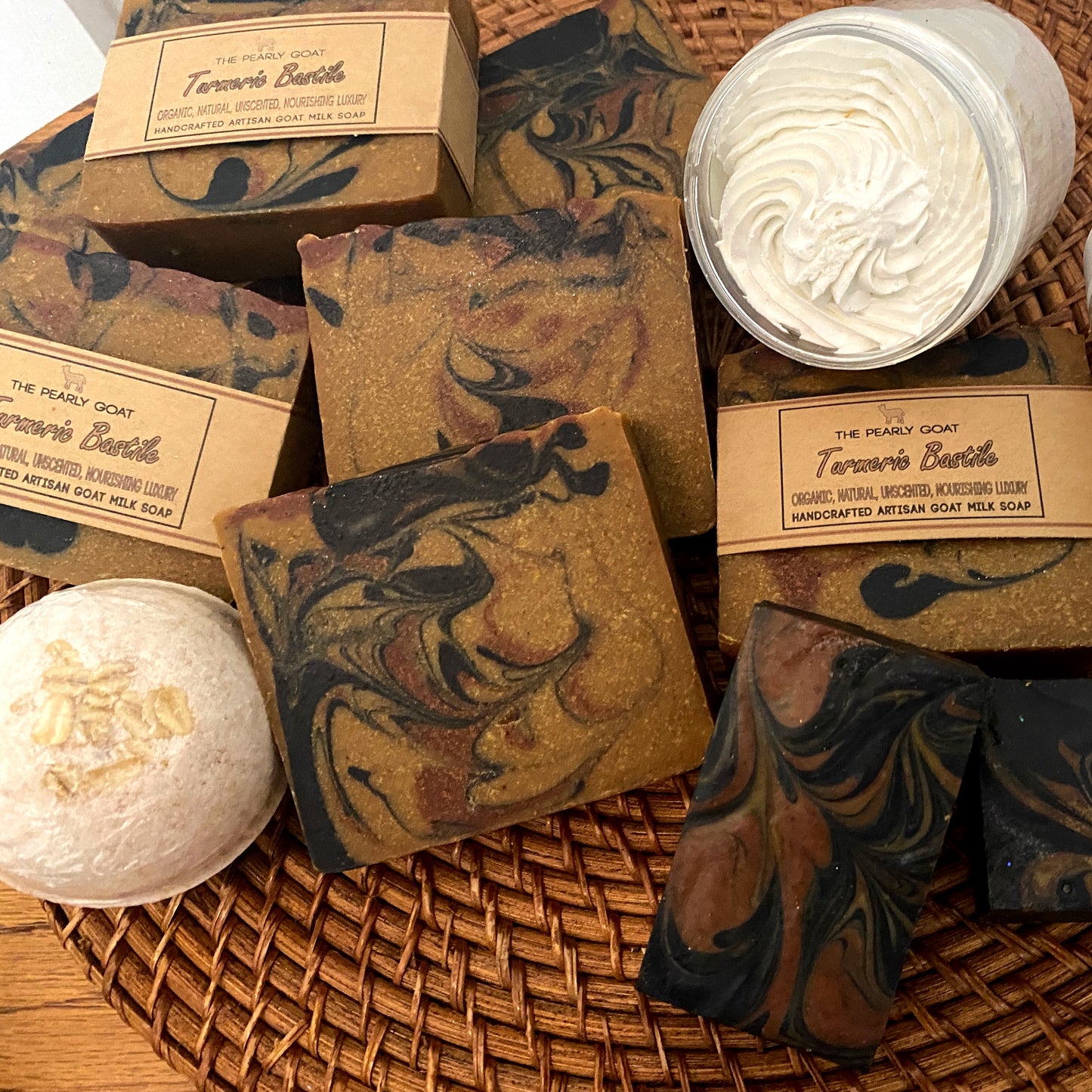 All-Natural Organic Turmeric Bastille Fresh Goat Milk Soap - Nourishing Luxury