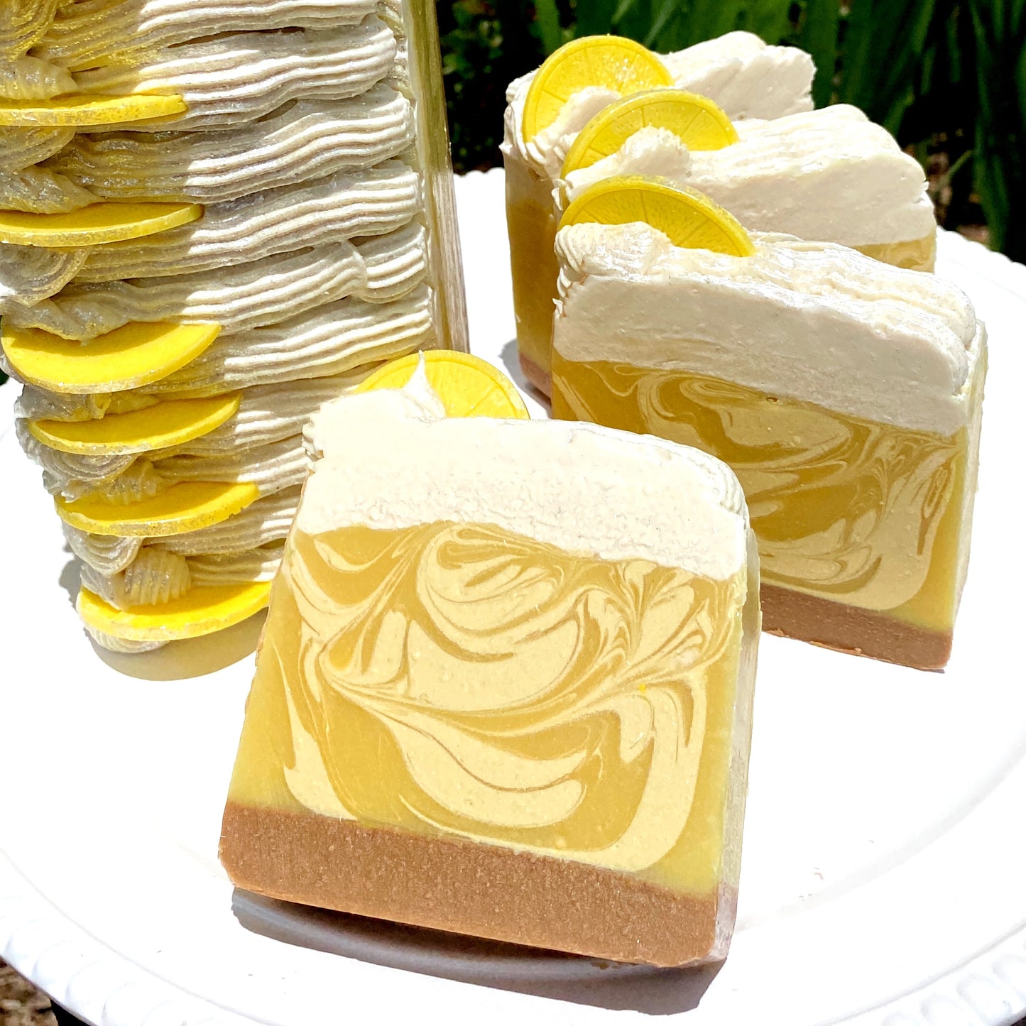 Lemon Bar "Lilly "Locally Sourced Fresh Raw Goat Milk Soap