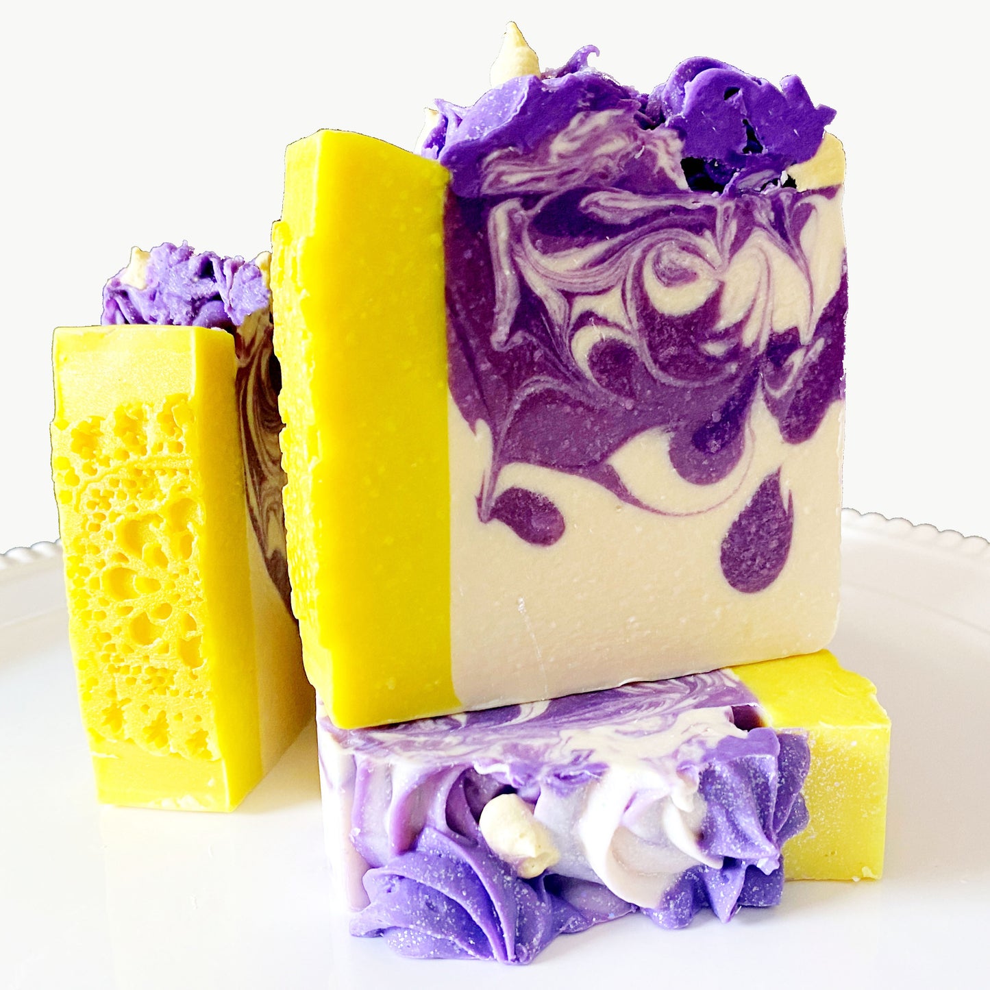 Lavender Lemon Fresh Raw Goat Milk Soap