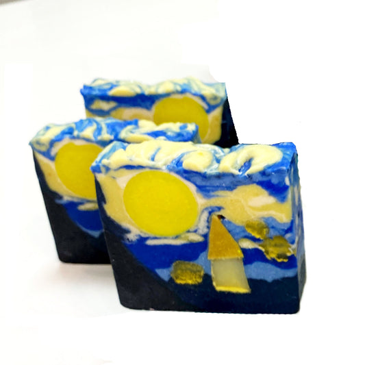 Van Gough Starry Nights Fresh Raw Goat Milk Soap